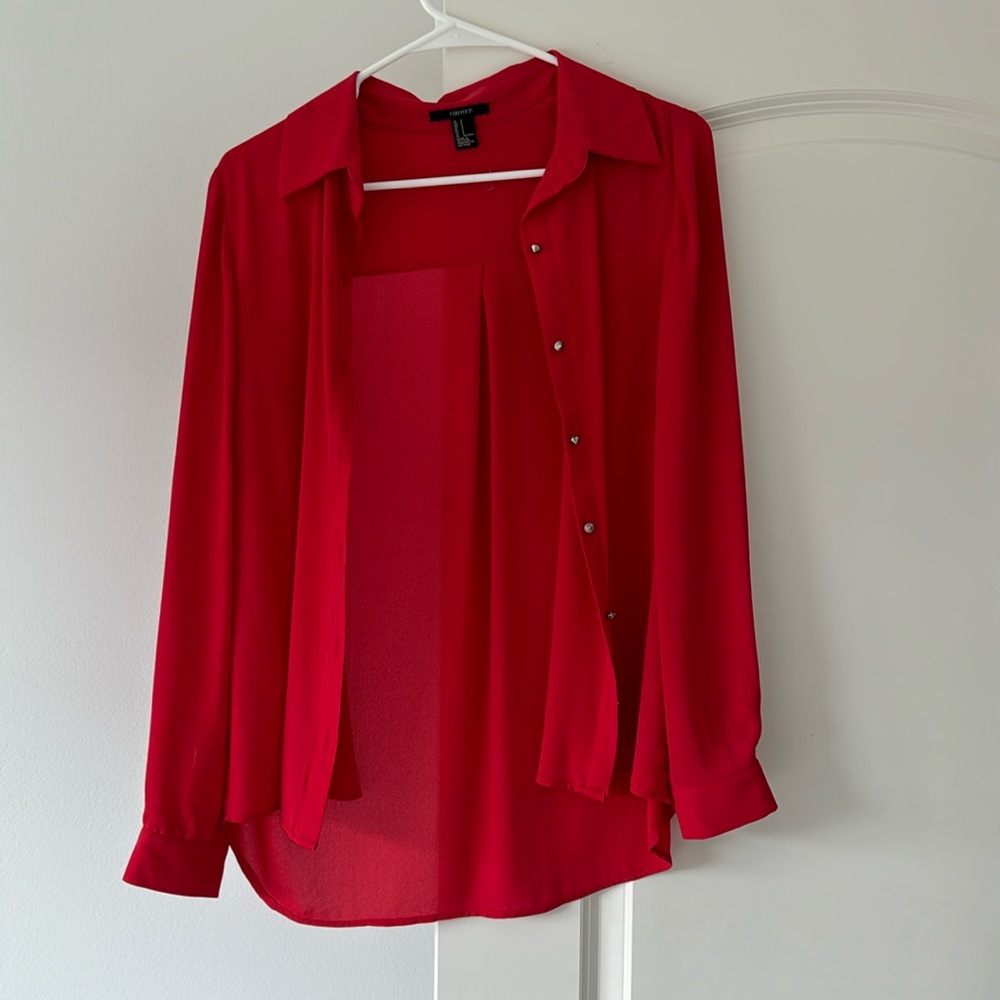 Forever 21 Red Blouse